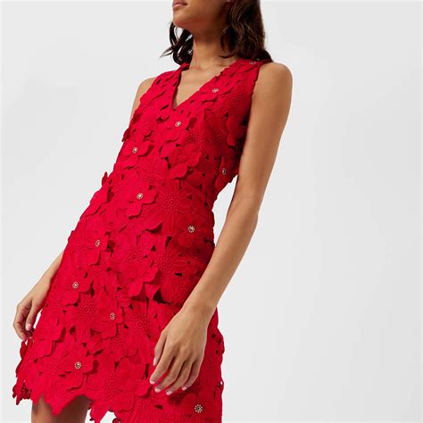 michael kors red floral dress|Michael Kors runway dresses.